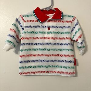 Vintage 90s 12m OshKosh Diggity Dog Polo Shirt USA made